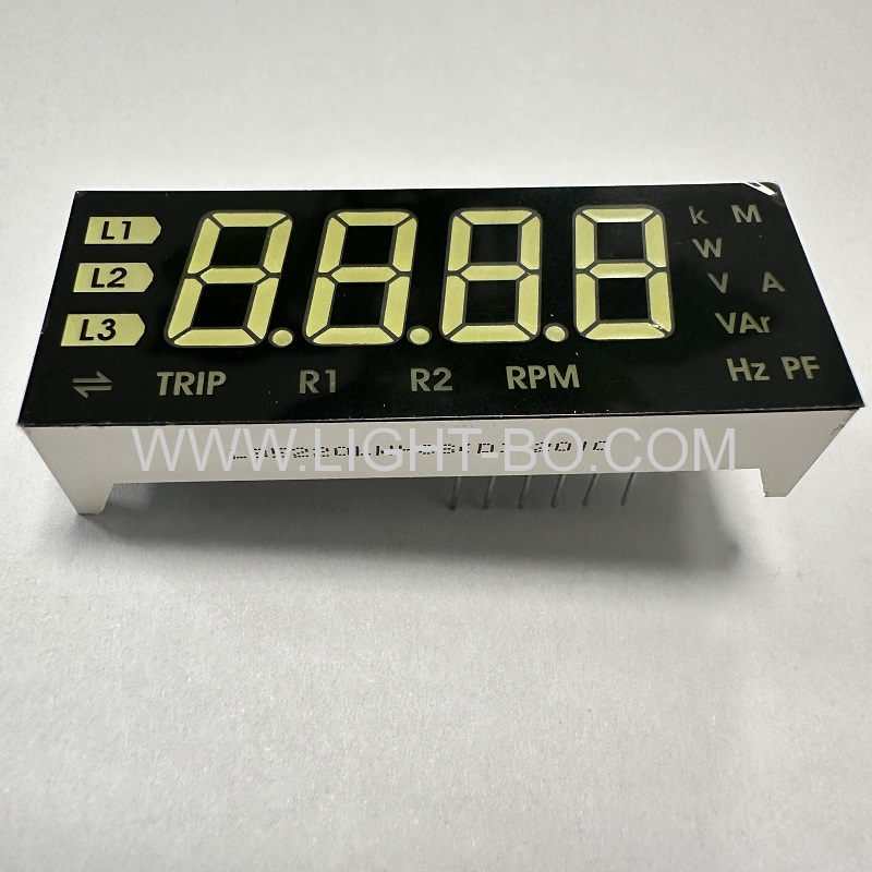 Customized Ultra bright white 7 Segment LED Display 4 Digit 12mm common cathode for multimeter