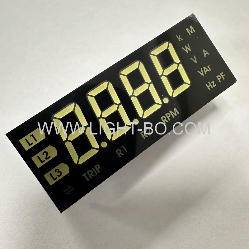 Customized Ultra bright white 7 Segment LED Display 4 Digit 12mm common cathode for multimeter