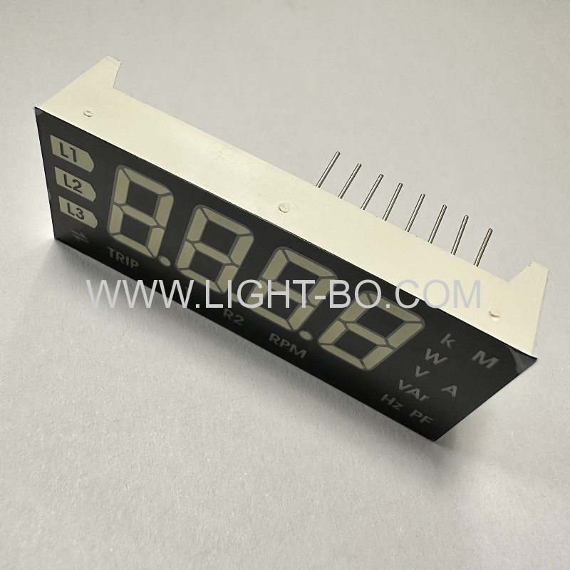 Customized Ultra bright white 7 Segment LED Display 4 Digit 12mm common cathode for multimeter