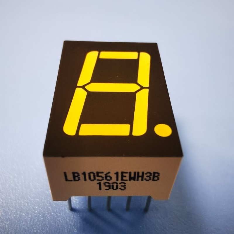 14.2mm (0.56") Single Digit 7 Segment LED Display Ultra Bright White Common Anode for Digital Indicator