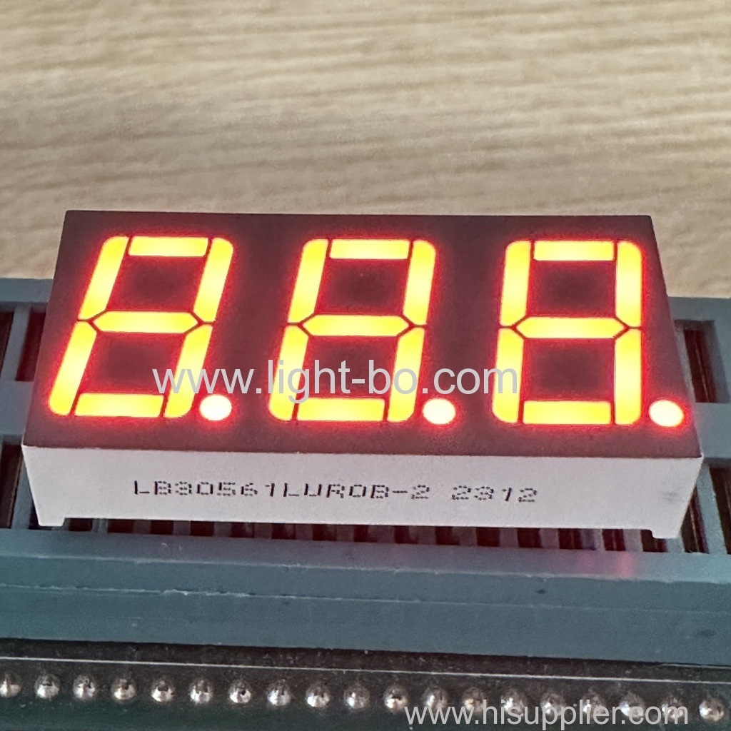 Orange 0.4inch Triple Digit LED Display 7 Segment Common Anode for Voltage Meter