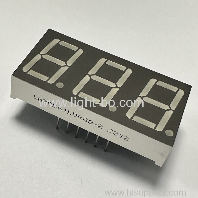 Blue 0.4inch Triple Digit LED Display 7 Segment Common Anode for Voltage Meter