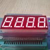 Pure Green 4 Digit 14.2mm 7 Segment LED Display Common Anode For Temperature Control