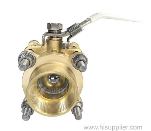 NPT Thread 3-Piece Full Port Design Brass Ball Valve High Pressure Industrial Use Corrosion Resistant