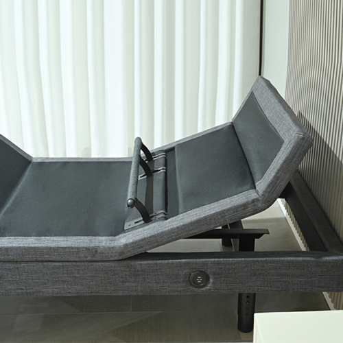Massage adjustable bed with headtilt Lumbar support USB charging led lighting