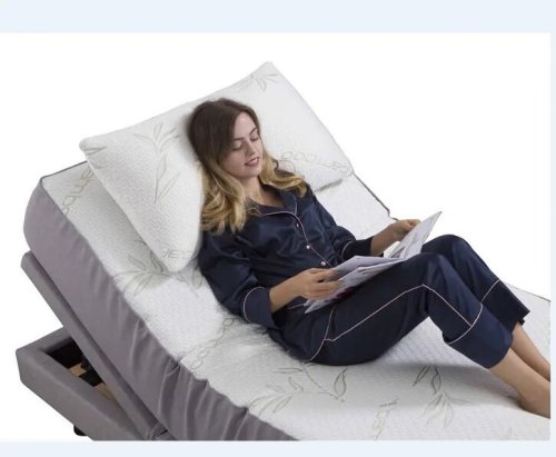 Electric adjustable bed with mattress combo wireless remote German Okin Motors