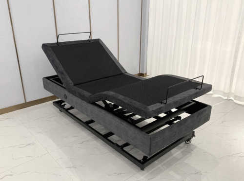 Konfurt Hi-low adjustable bed hi lo hospital bed german okin motor with massage function with castors
