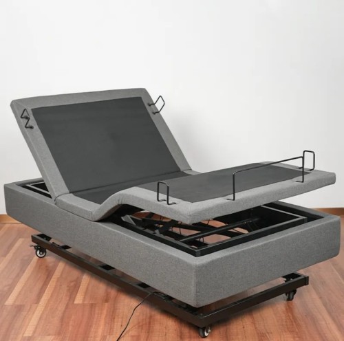 Konfurt Hi-low adjustable bed hi lo hospital bed german okin motor with massage function with castors