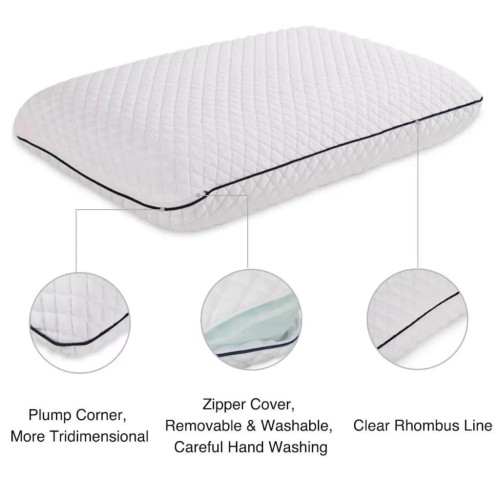 Konfurt Custom Shaped Cervical Orthopedic Smart Green Gel Cool Memory Foam Sleeping Neck Bed Memory Foam Pillow