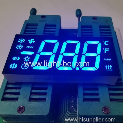 3 Digit 7 Segment LED Display Ultra Blue Common Anode for Refrigerator Controller