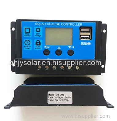 Solar Controller 10A20A30A12/24V automatic identification of battery voltage LCD display with USB5V
