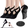 Yoga Socks for Women Non-Slip Grips Straps Ideal for Pilates Pure Barre Ballet