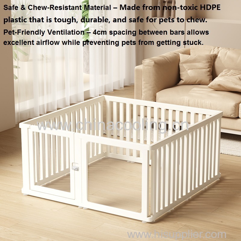 Clear Acrylic Dog Playpen - Indoor Transparent Pet Pen for Puppies Cats Rabbits Ferrets Easy to Assemble Whelping