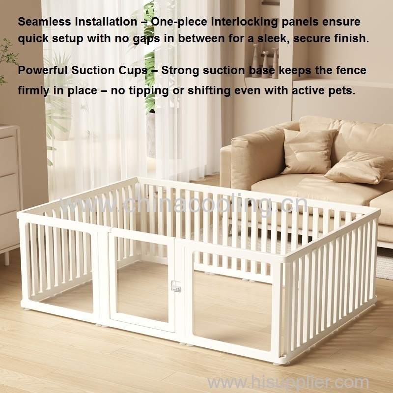 Clear Acrylic Dog Playpen - Indoor Transparent Pet Pen for Puppies Cats Rabbits Ferrets Easy to Assemble Whelping