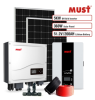 MUST PV System 5KW Hybrid Grid-Tie Solar Inverter Package