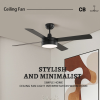 Silent fan light high wind frequency conversion restaurant ceiling fan light modern and simple living room light