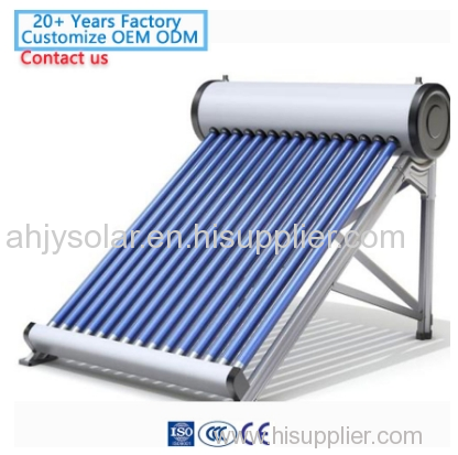 Pressurized vacuum tube solar water heater