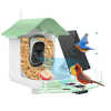 Outdoor AI Smart Bird Feeder Camera 2.0MP IP65 Waterproof IP Bullet Style Night Vision and WiFi Features Recognizes Bird