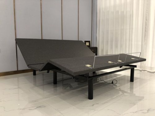 Konfurt Electric Okin Adjustable Massage Bed 5 Zone Foldable Board Type Bed Frame with Bluetooth App
