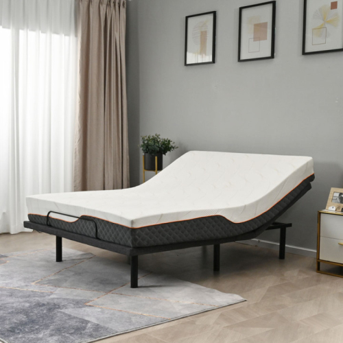 Konfurt Electric Okin Adjustable Massage Bed 5 Zone Foldable Board Type Bed Frame with Bluetooth App