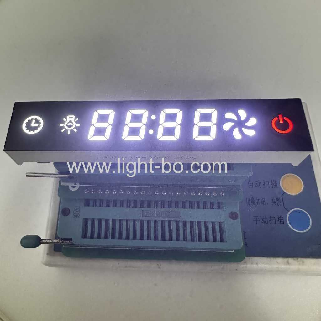 Ultra White/Red 7 Segment LED Display Module with black film for Kitchen Hood Control