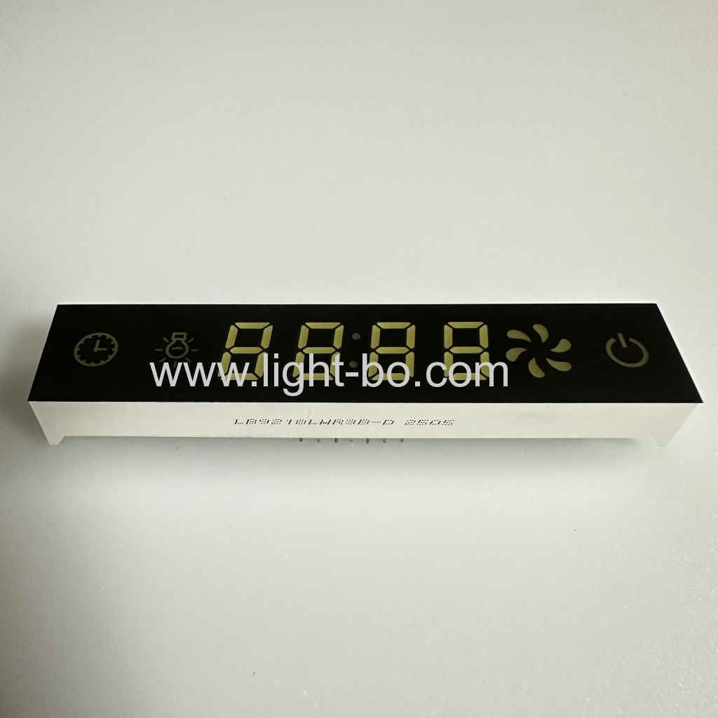 Ultra White/Red 7 Segment LED Display Module with black film for Kitchen Hood Control