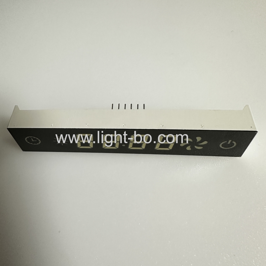 Ultra White/Red 7 Segment LED Display Module with black film for Kitchen Hood Control