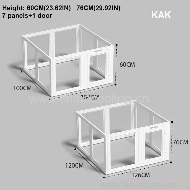 KAK PET DOG PLAYPEN PP PE ACRYLIC PANEL EASY ASSEMBLY