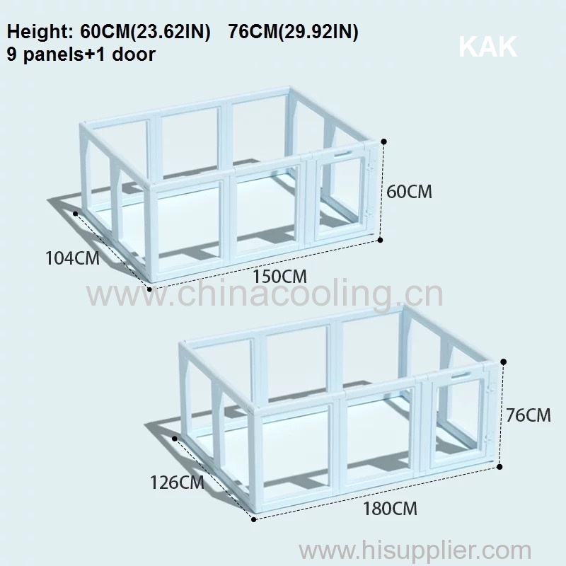 KAK PET DOG PLAYPEN PP PE ACRYLIC PANEL EASY ASSEMBLY