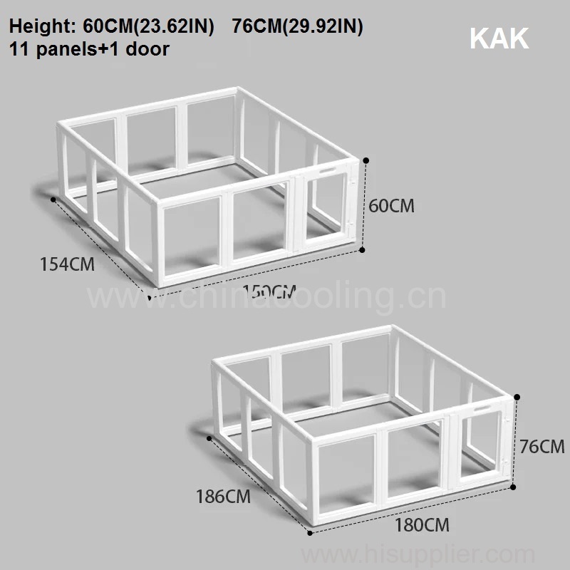 KAK PET DOG PLAYPEN PP PE ACRYLIC PANEL EASY ASSEMBLY