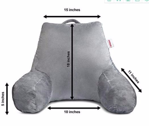 Konfurt Hot Selling Shredded Foam Pillow Bed Rest Pillow for Reading Super Soft with Arm Support