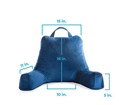 Konfurt Shredded Foam Velour Reading Pillow Perfect for Adults Teens and Kids