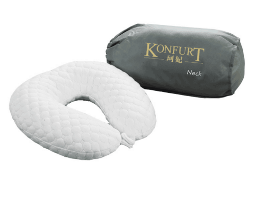 Konfurt U Shape Neck Memory Foam Pillow with Gel Knitted Fabric for Napping