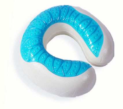 Konfurt U Shape Neck Memory Foam Pillow with Gel Knitted Fabric for Napping