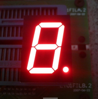 Common cathode 0.8inch super red 7 segment led display single digit for instrument panel
