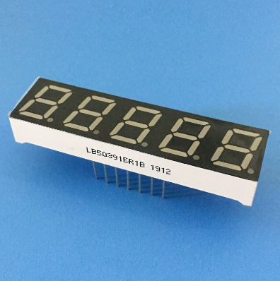 0.39" 5 Digit 7 Segment LED Display common cathode for temperature indicator