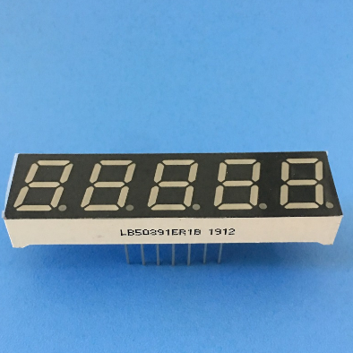 0.39" 5 Digit 7 Segment LED Display common cathode for temperature indicator