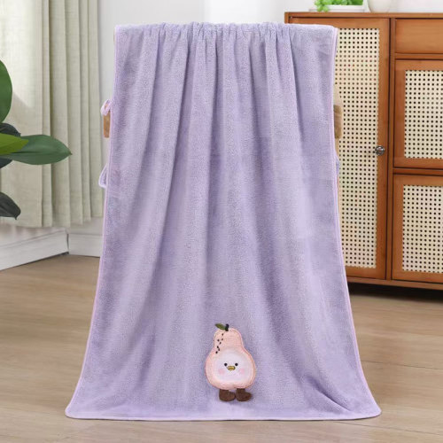 Coral Velvet Bath Towel