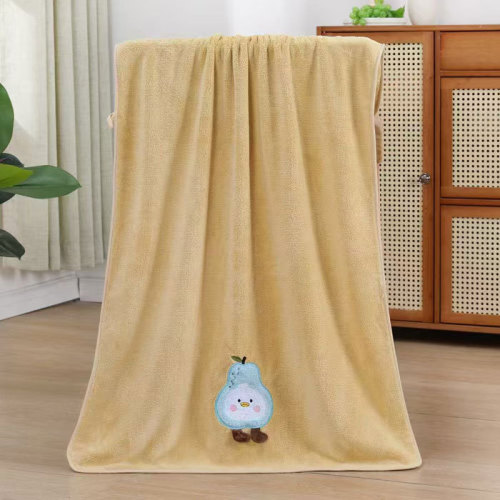 Coral Velvet Bath Towel