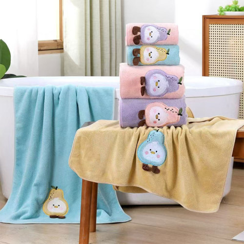 Coral Velvet Bath Towel