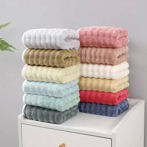 Coral Velvet Bath Towel