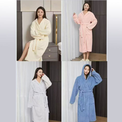 Coral Velvet Bathrobe