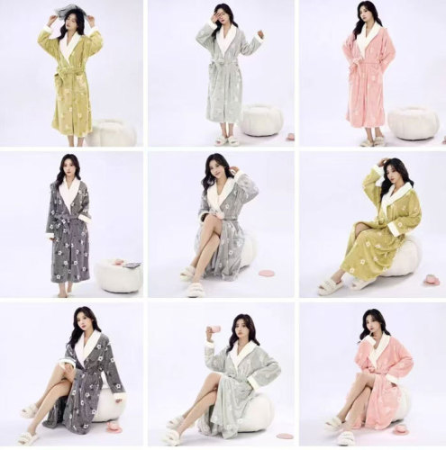 Coral Velvet Bathrobe
