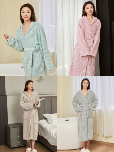 Coral Velvet Bathrobe