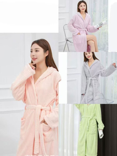 Coral Velvet Bathrobe