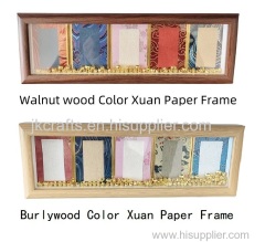 8.5* 29.7 cm 5 pcs Xuan Paper Art Paper Calligraphy Artworks Composite MDF Frame