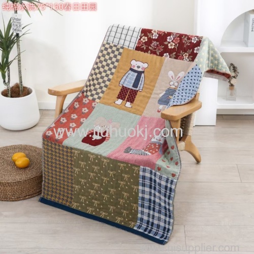 100% all-cotton gauze multi-layer bath towel multi-functional blanket