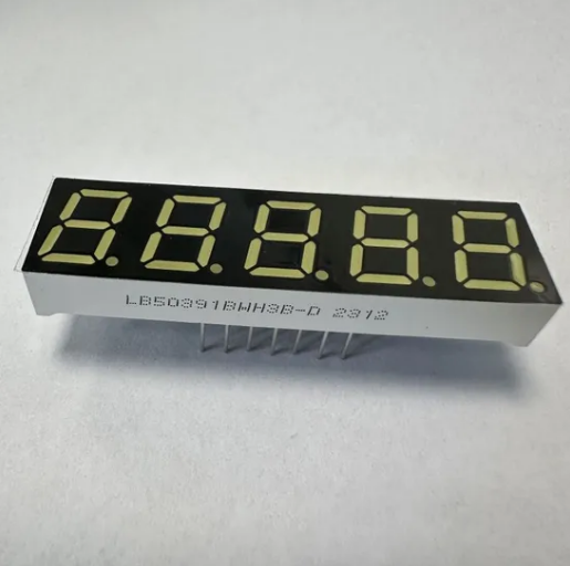 7 Segment LED Display 5 Digit 0.39inch Ultra Bright Blue Common Anode for Digital Indicator