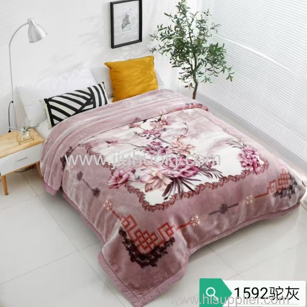 Raschel double-layer thickened multi-functional cover blanket