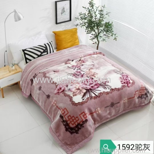 Raschel double-layer thickened multi-functional cover blanket